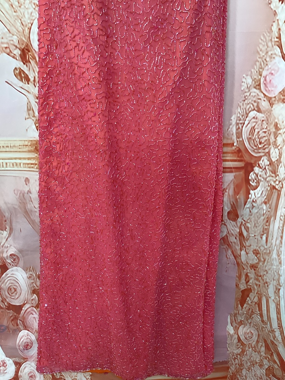 Scala Beaded Maxi Dress with Cutout Waist - Picture 2 of 11